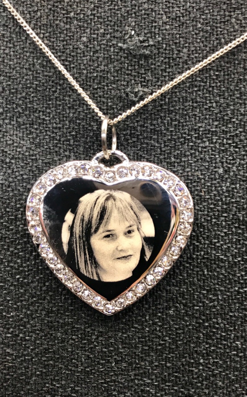 Heart Necklace with Engraved Box
